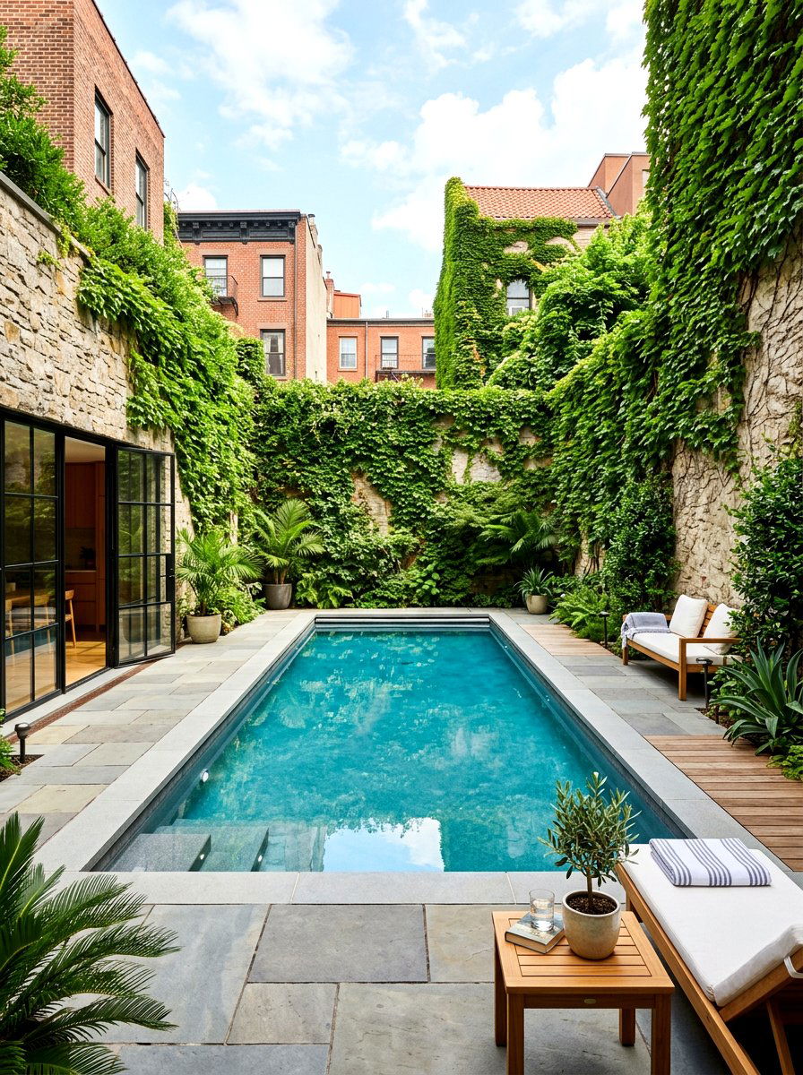 Urban Courtyard Pool - 30 inground pool ideas
