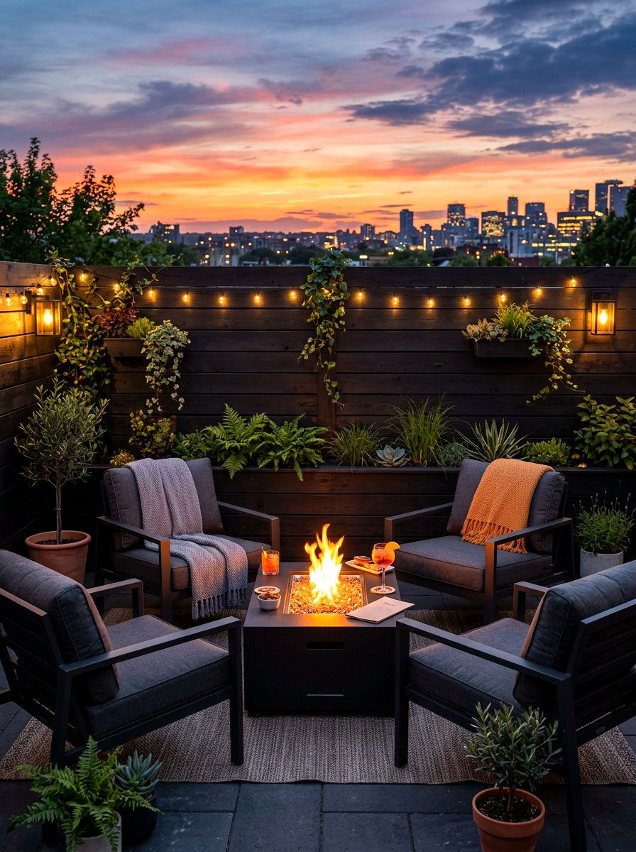 Urban Fire Pit Bistro - 30 bistro patio ideas