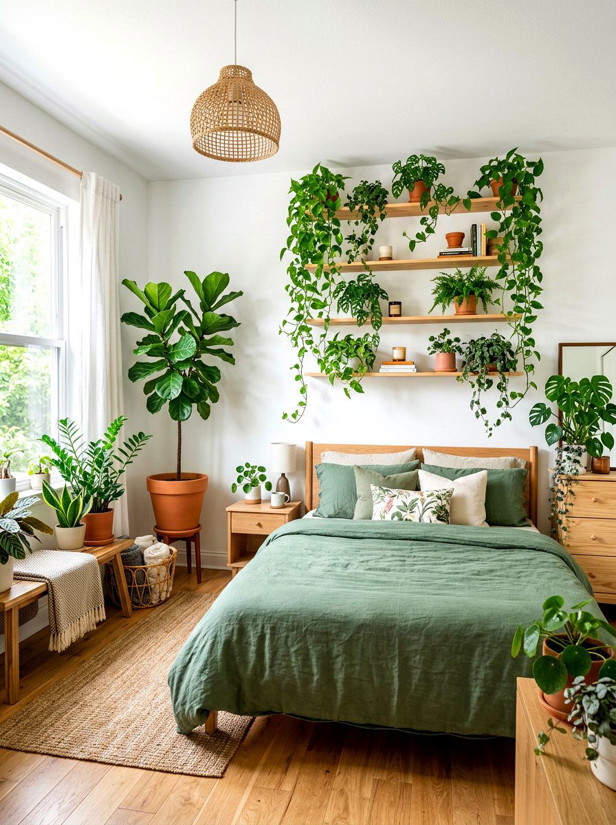 Urban Jungle Bedroom Plants - 30 apartment bedroom ideas