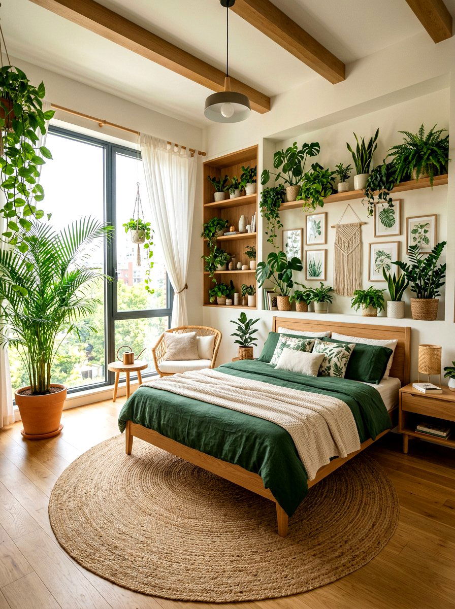 Urban Jungle Bedroom - 30 tween aesthetic bedroom ideas