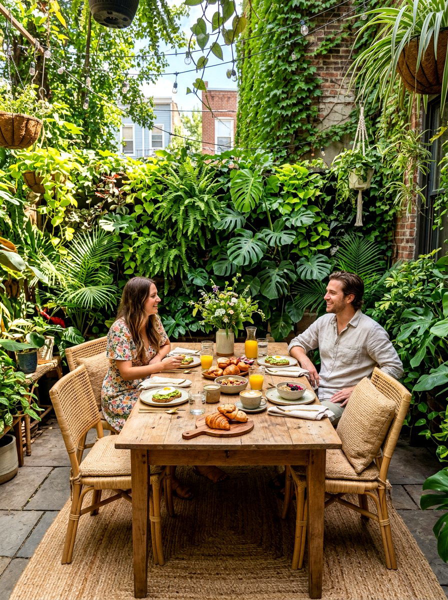 Urban Jungle Patio Brunch - 30 brunch patio setup ideas