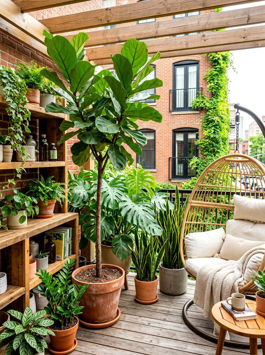Urban Jungle Patio Fig Tree - 30 fig tree patio ideas
