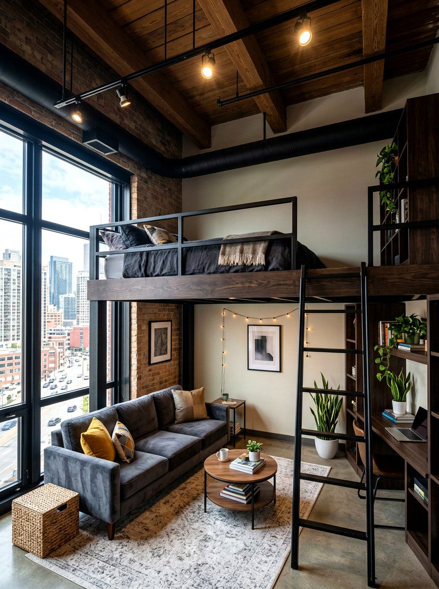 Urban Loft Bunk Bed - 30 bunk room aesthetic ideas