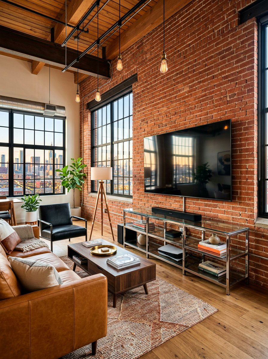 Urban Loft Chrome Media Console - 30 chrome accent furniture ideas