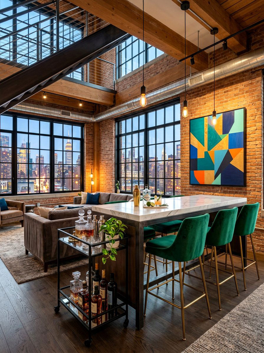 Urban Loft Lounge - 30 at home cafe dining ideas