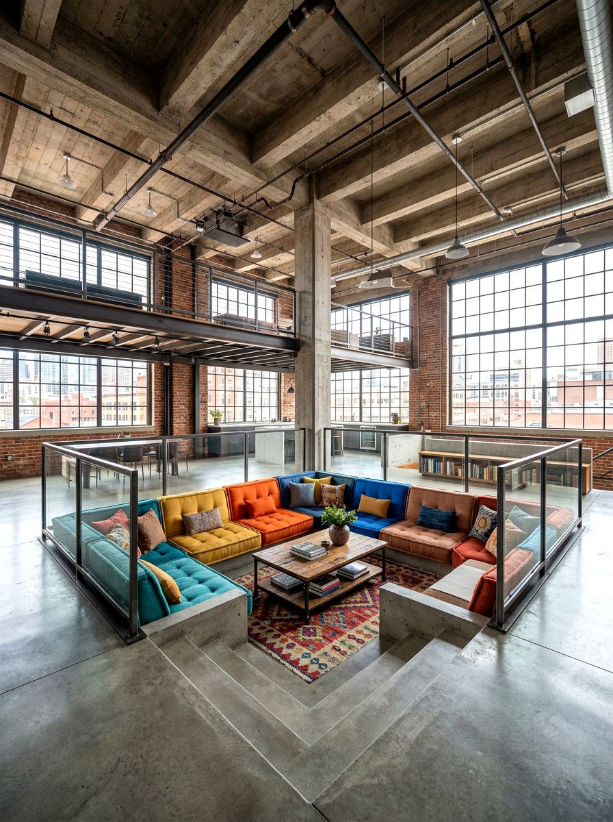 Urban Loft Step Down Pit - 30 step down living room ideas