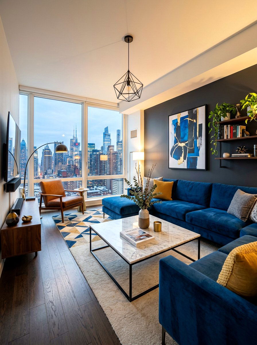 Urban Modern Living Room - 30 apartment living room ideas