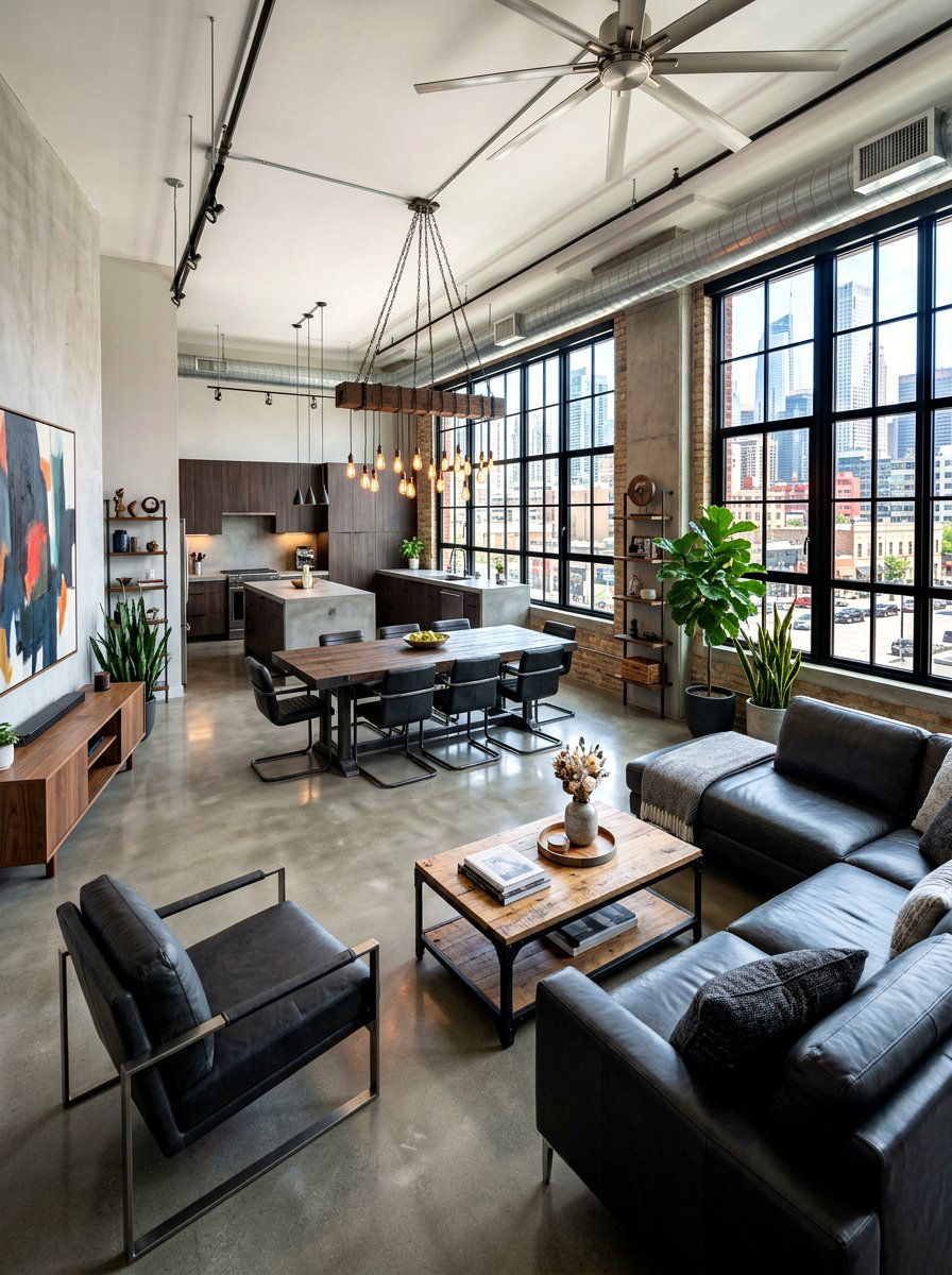 Urban Modern Open Living Area - 30 open concept living room ideas