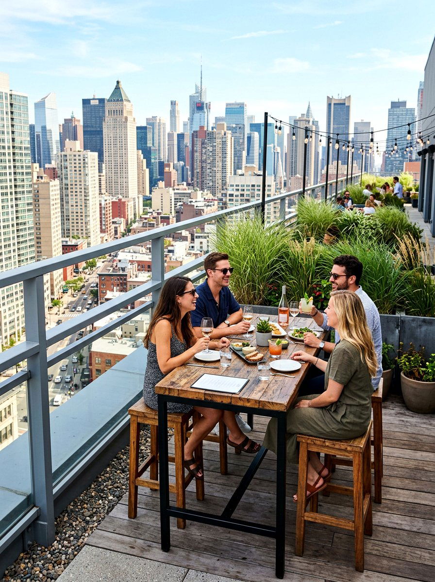 Urban Rooftop Dining - 30 outdoor breakfast nook ideas