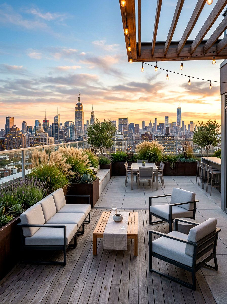 Urban Rooftop Patio - 30 patio dining ideas