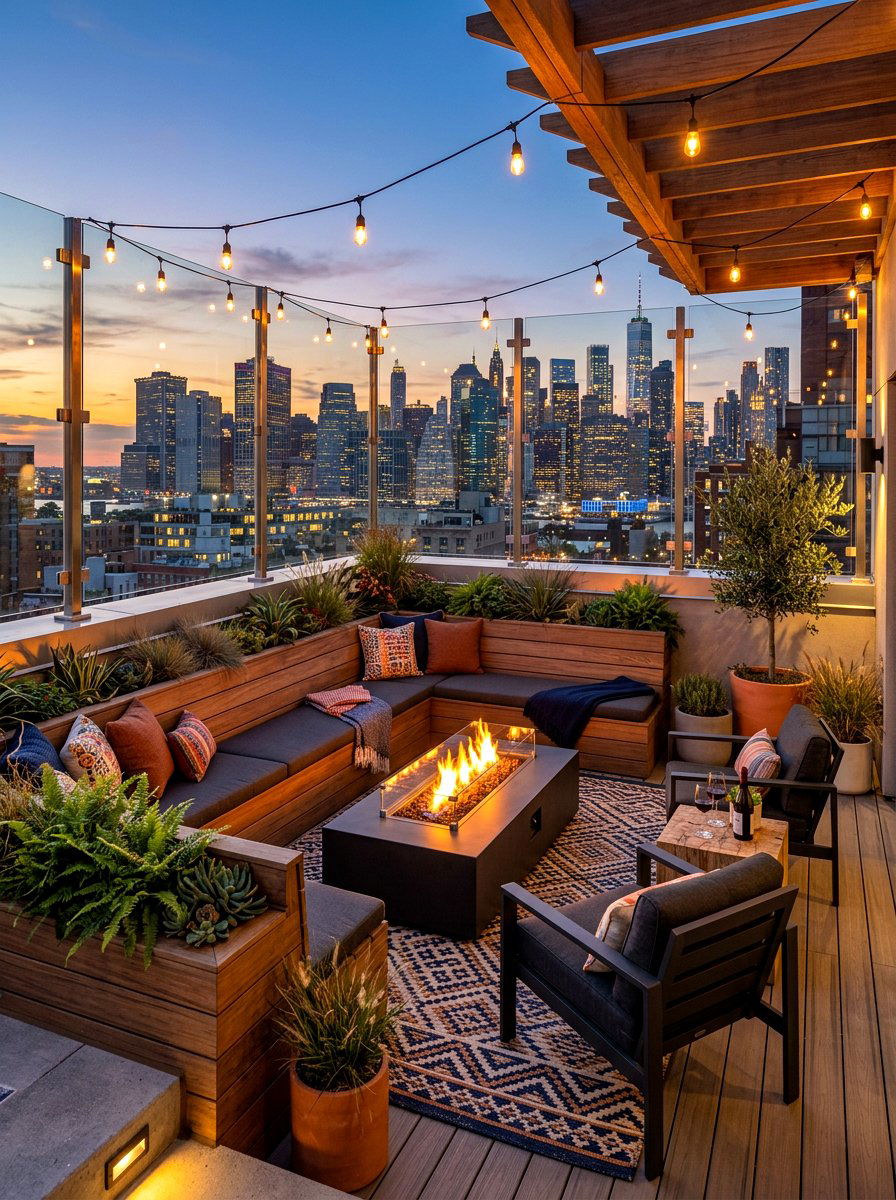 Urban Rooftop Terrace - 30 villa patio styling ideas