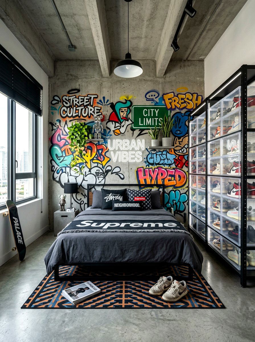 Urban Streetwear Bedroom - 30 teen bedroom ideas