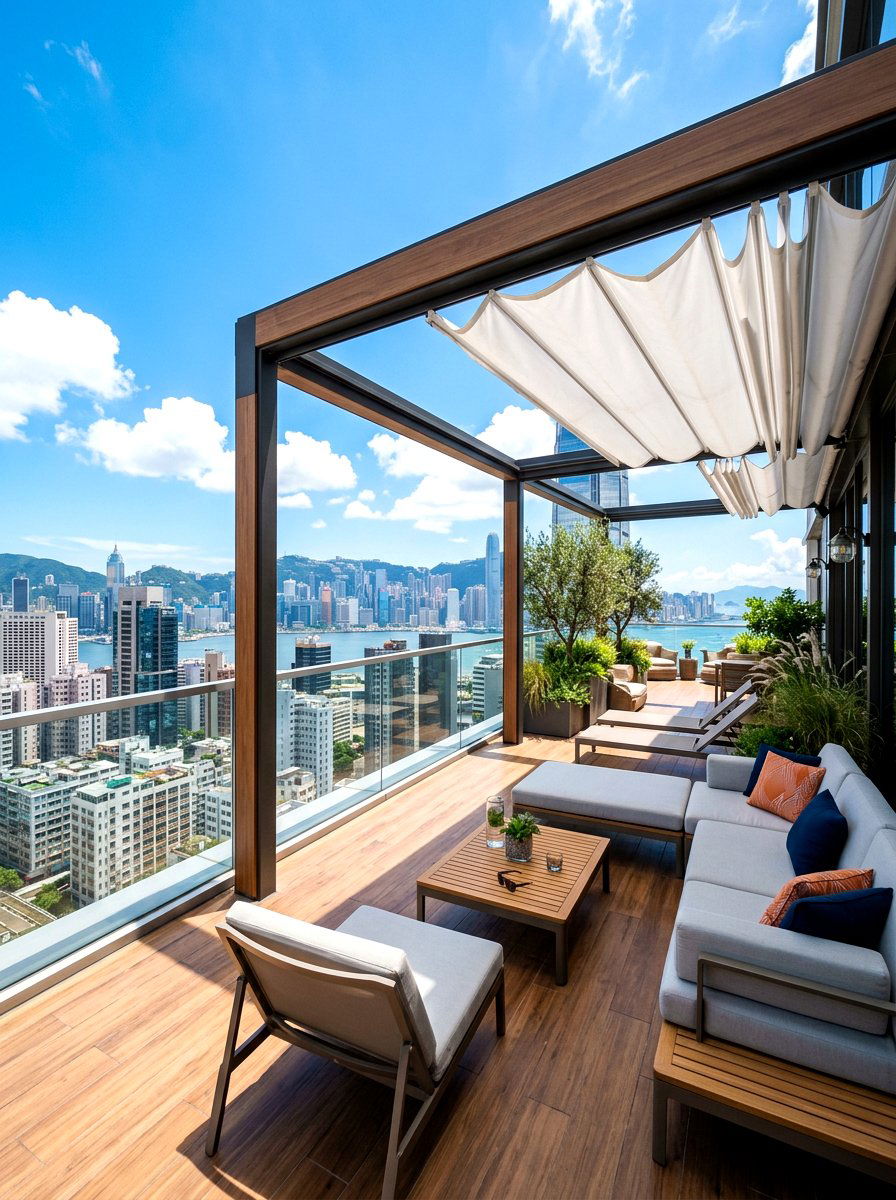 Urban Terrace Lounge - 30 covered patio lounge ideas