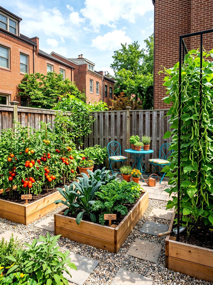 Urban Vegetable Garden - 30 small yard landscaping ideas