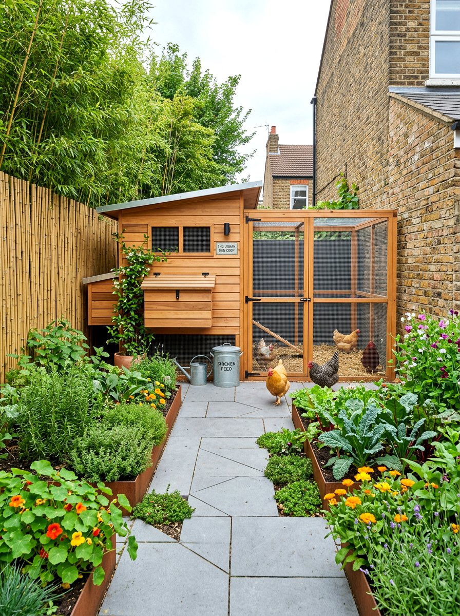 Urban chicken coop garden layout - 30 backyard coop garden ideas