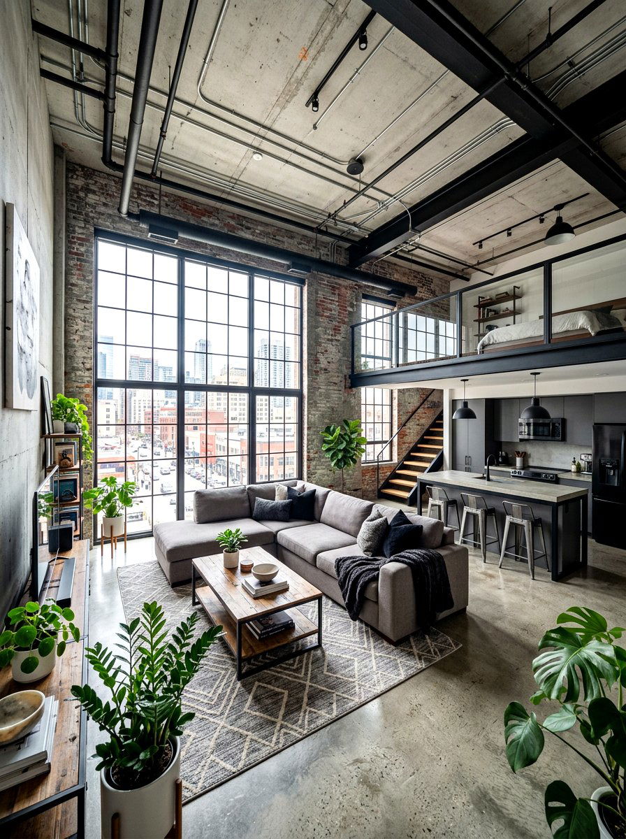 Urban loft studio apartment - 30 studio apartment vibe ideas