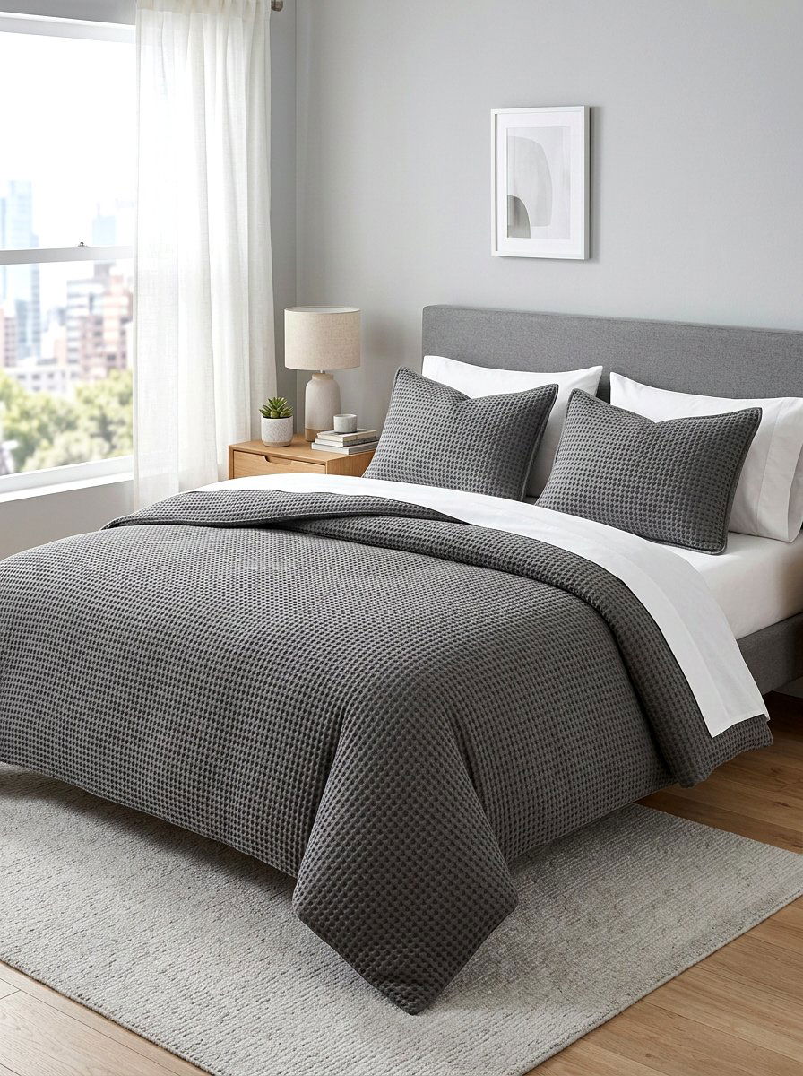 Urban waffle weave bedding - 30 tailored bedding ideas