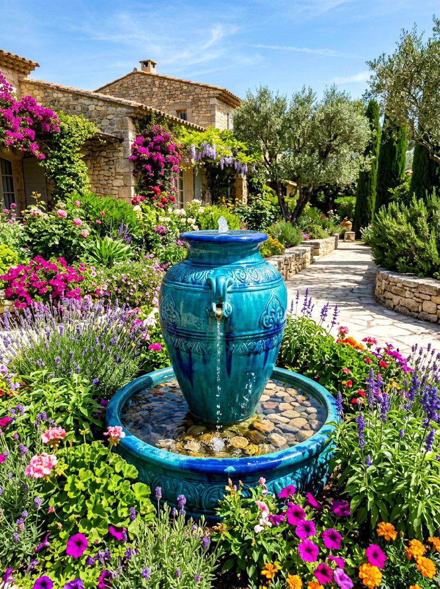Urn Style Fountain - 30 garden fountain ideas