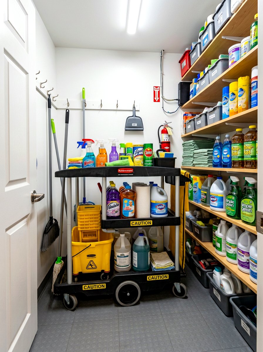 Utility Cart On Wheels - 30 utility closet shelving ideas