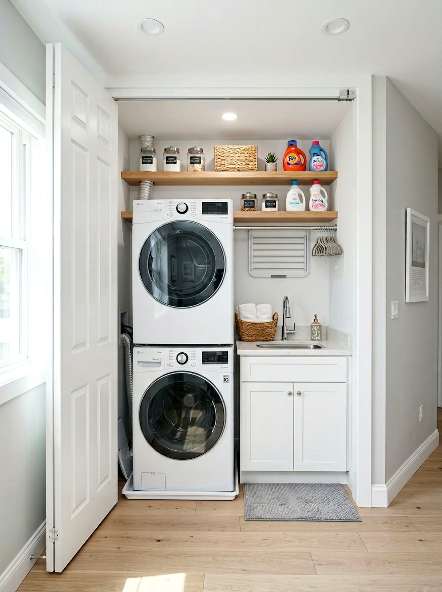 Utility Closet With Laundry Nook - 30 micro living ideas