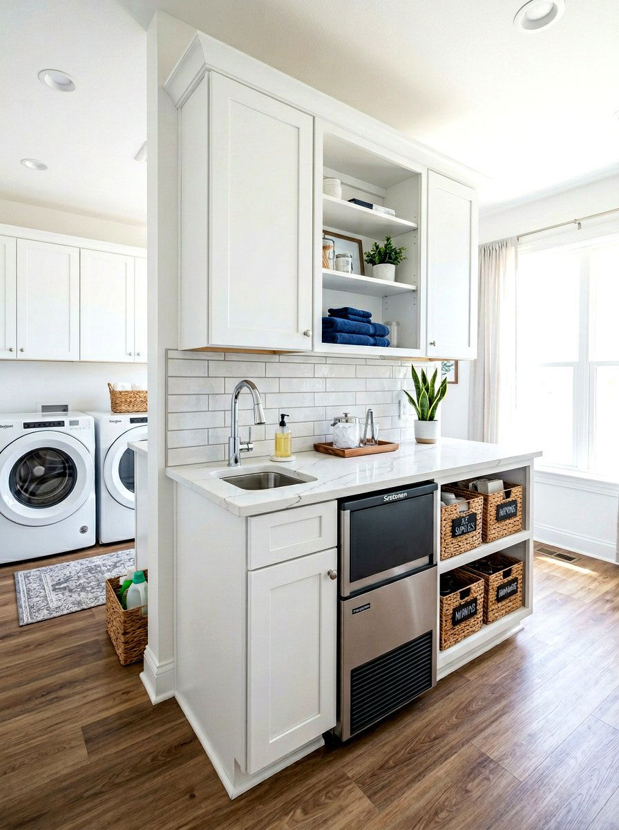 Utility Room Ice Nook - 30 ice maker nook ideas