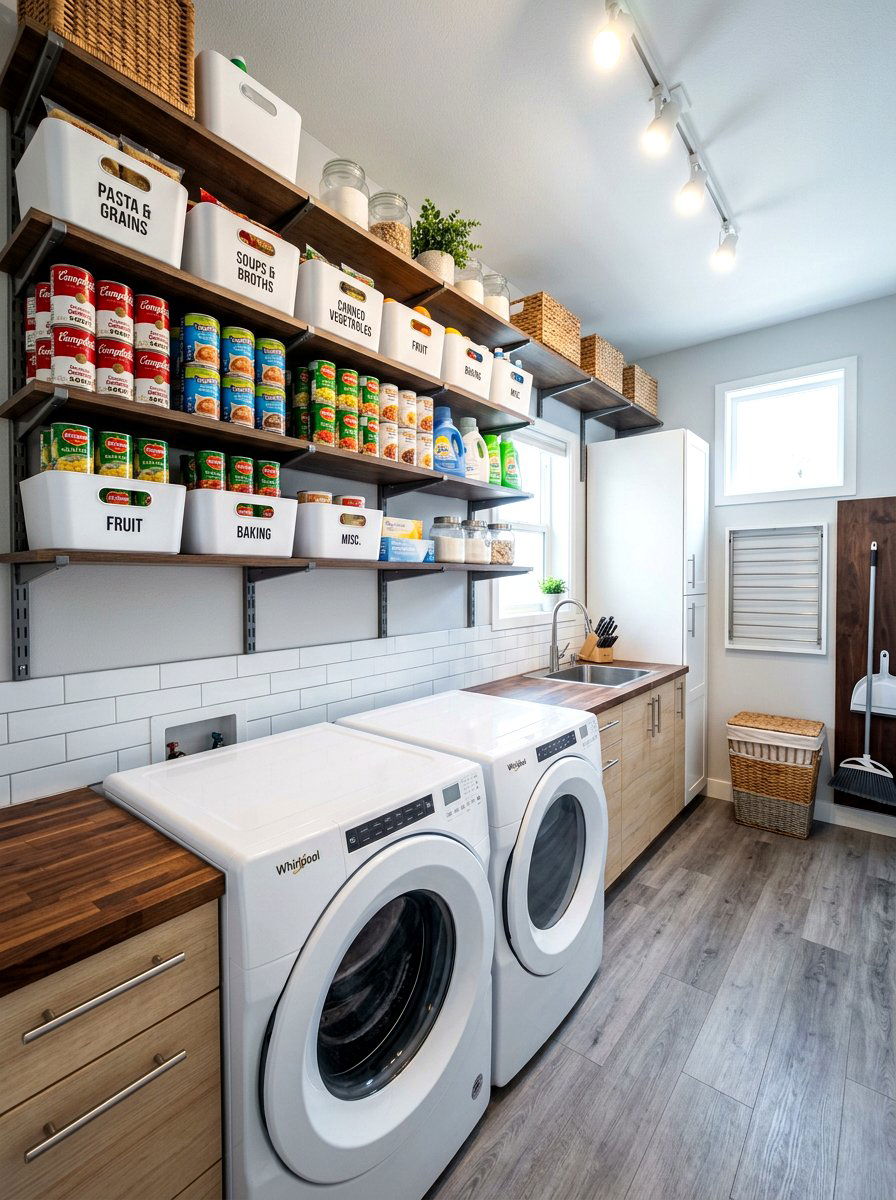 Utility Room Shelving - 30 can storage ideas