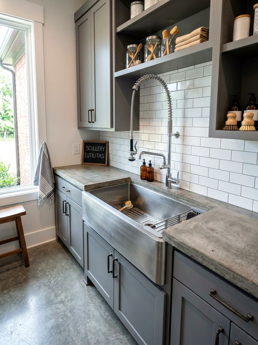 Utility Sink Scullery - 30 traditional prep kitchen ideas