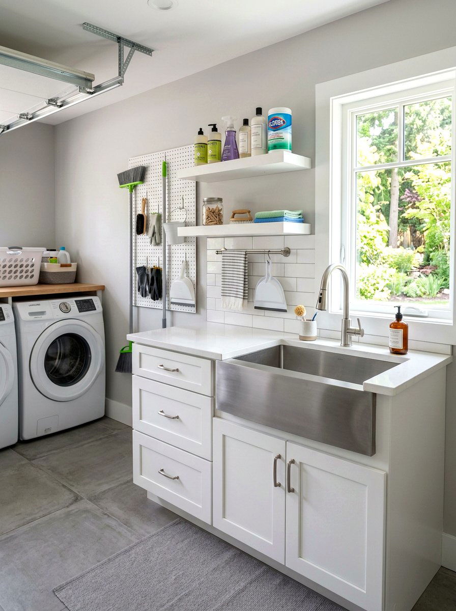 Utility Sink With Cabinet - 30 garage sink station ideas