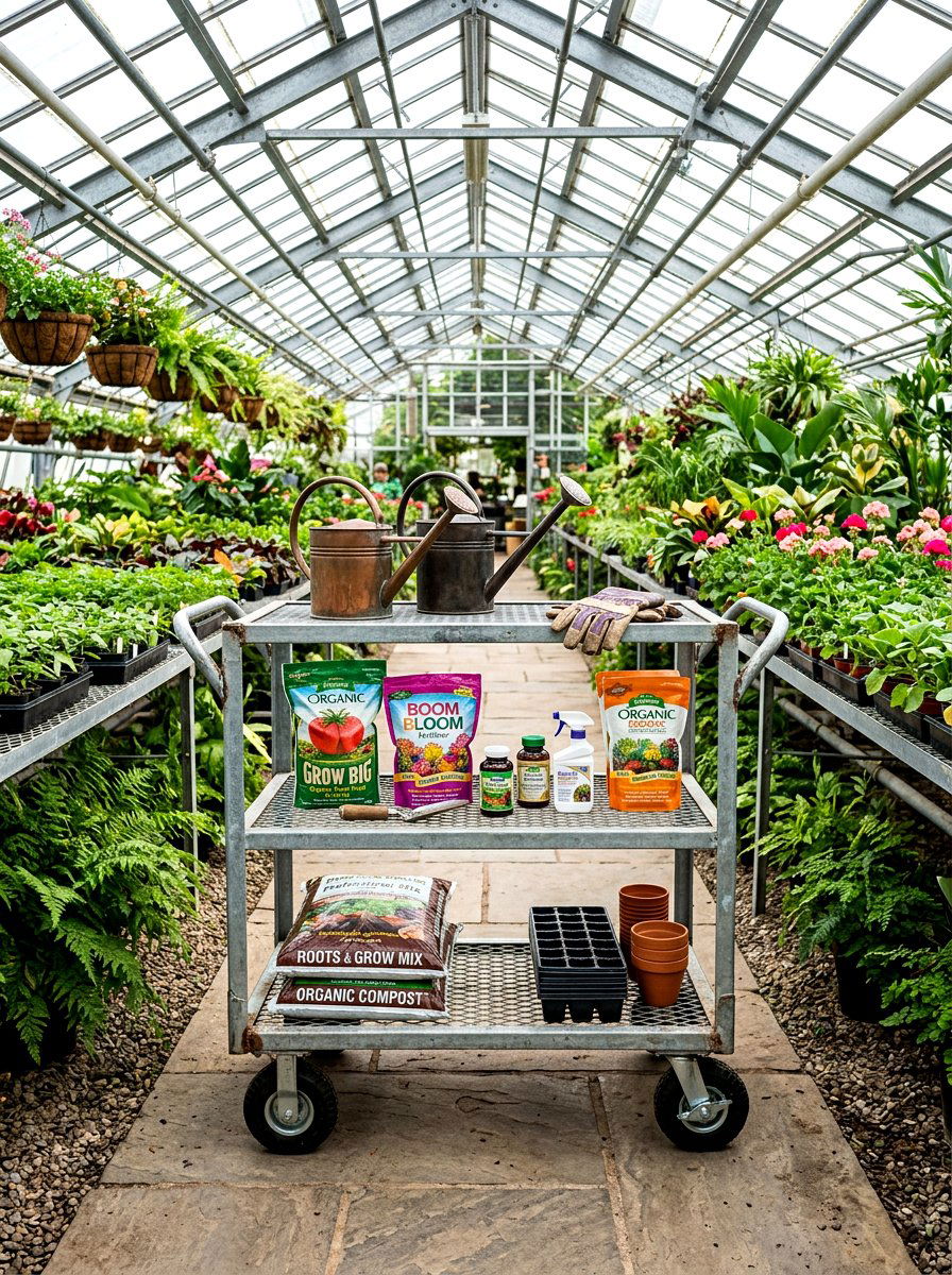 Utility cart - 30 greenhouse storage ideas