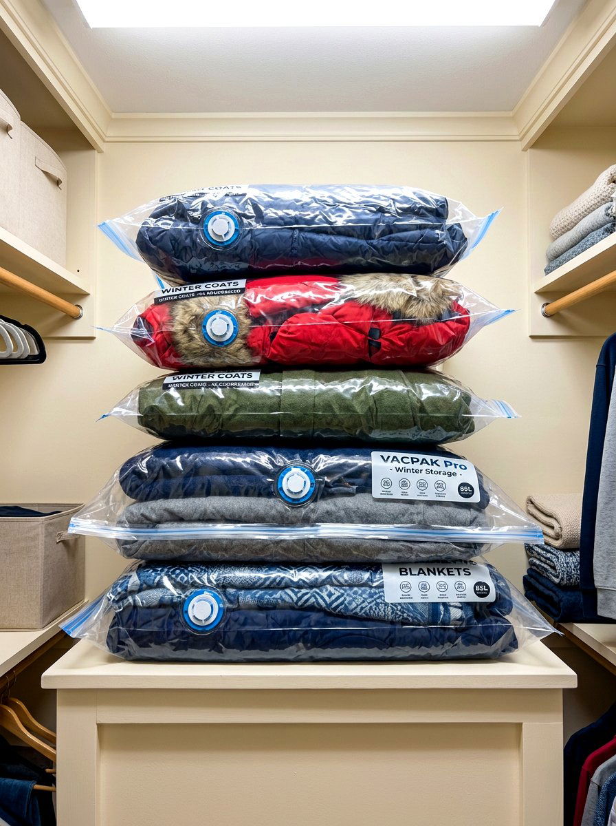 Vacuum Seal Storage Bag - 30 micro closet organization ideas