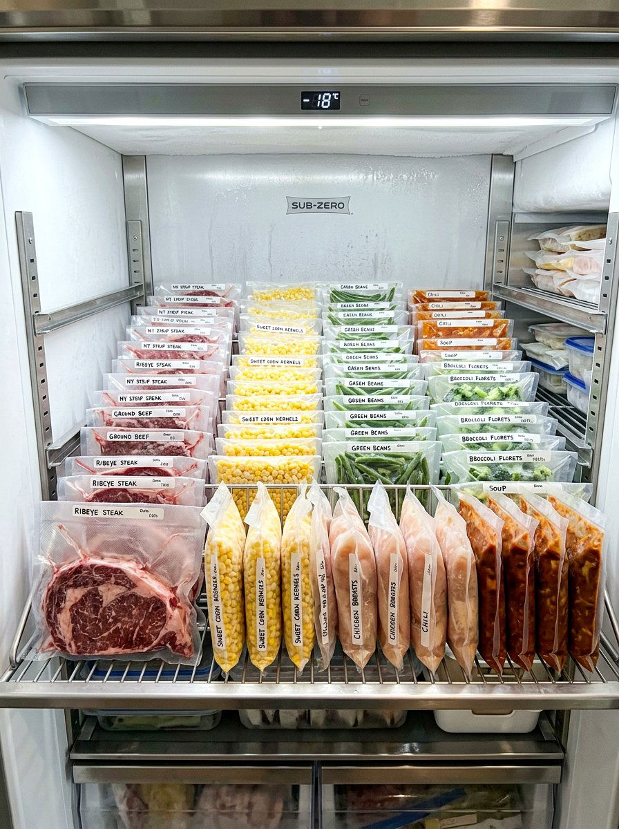 Vacuum sealer freezer organization prep - 30 freezer organization ideas