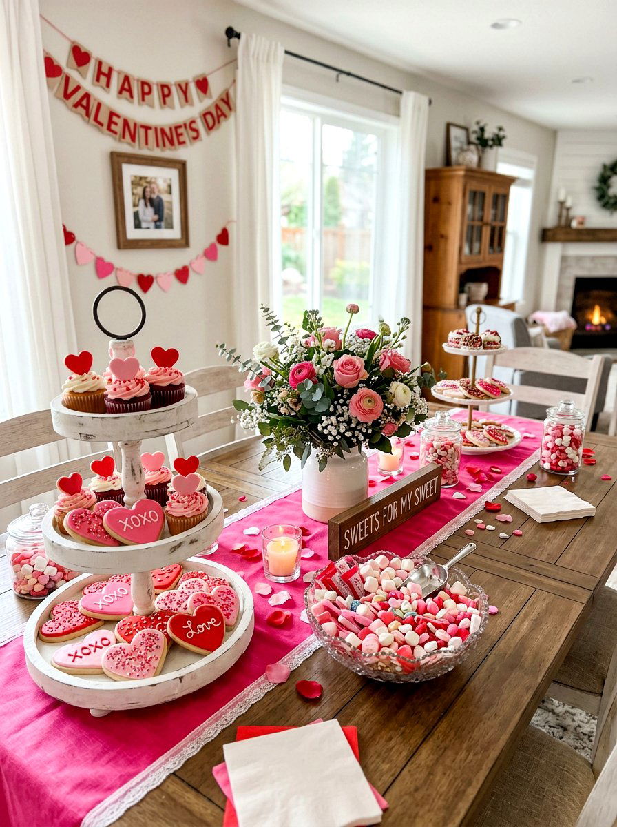 Valentine Dessert Table Decoration - 30 Valentine home decor ideas