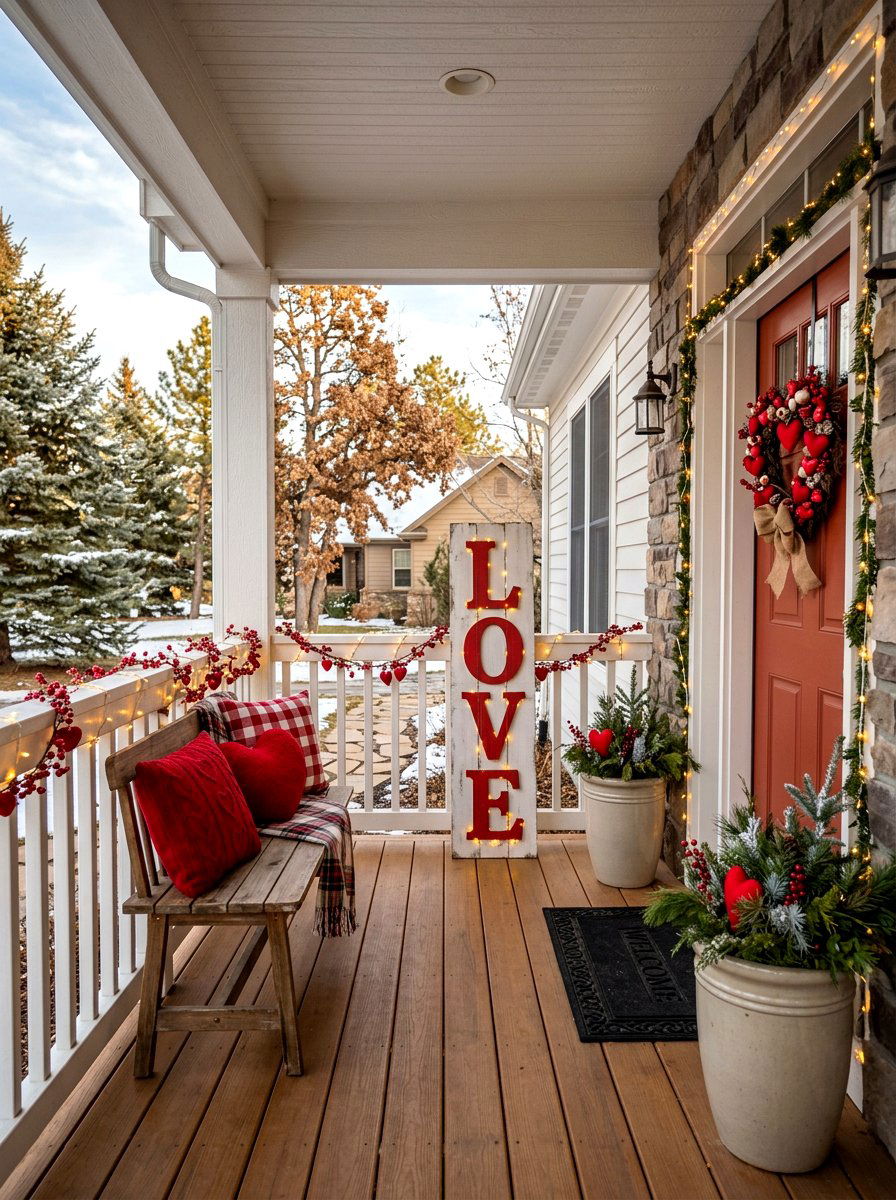 Valentine Porch Decor With Hearts - 30 Valentine home decor ideas