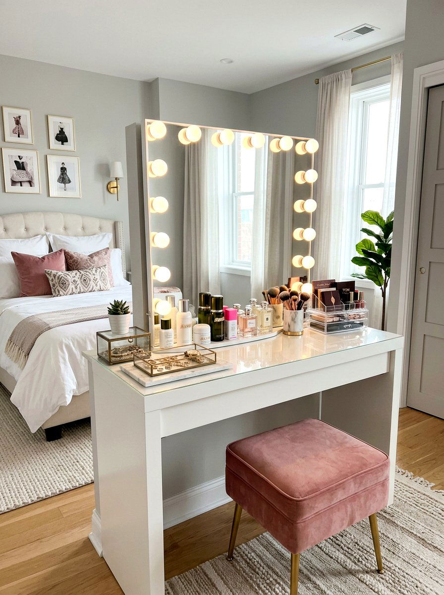 Vanity Bedroom - 30 tween girl bedroom ideas