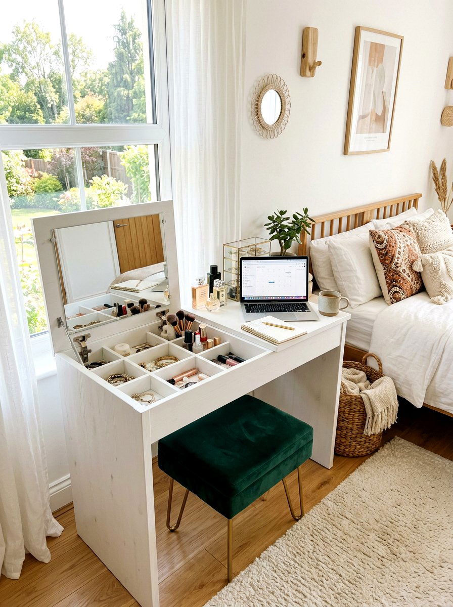 Vanity Makeup Desk - 30 multipurpose furniture ideas