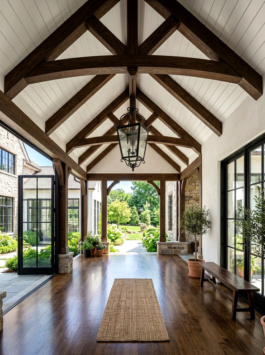 Vaulted Ceiling Breezeway - 30 breezeway ideas