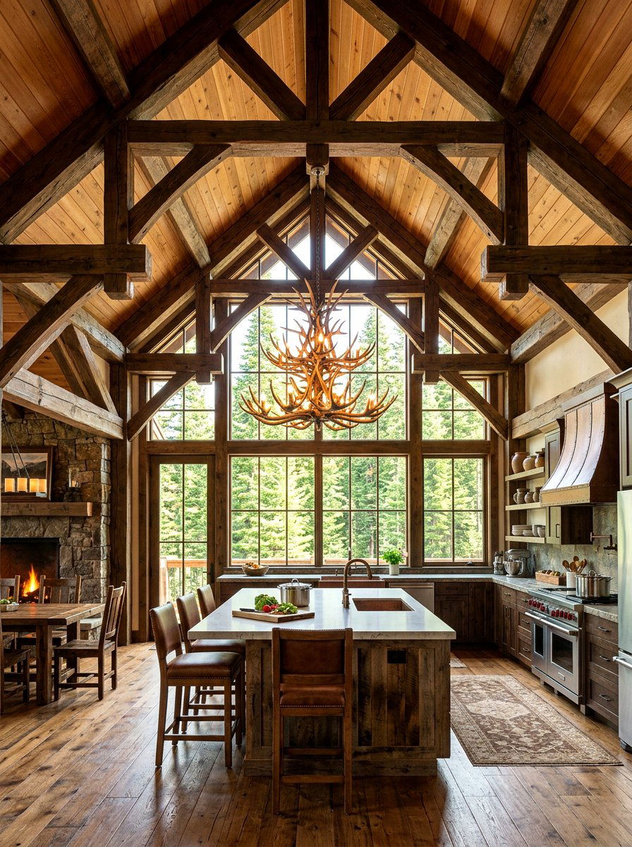 Vaulted Ceiling Cabin Kitchen - 30 cabin kitchen ideas