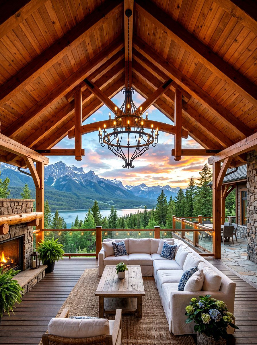 Vaulted Ceiling Deck Roof - 30 covered deck ideas