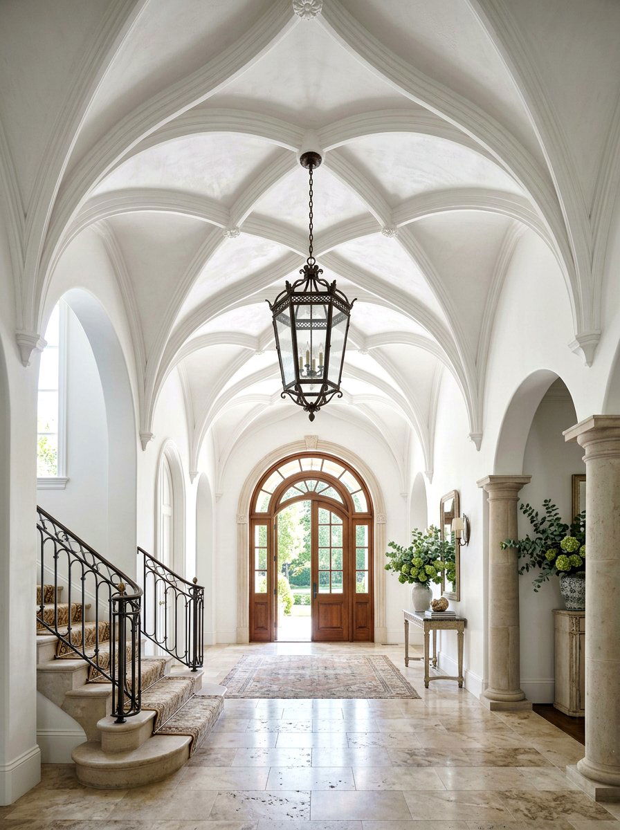 Vaulted Ceiling Foyer - 30 old world entryway ideas