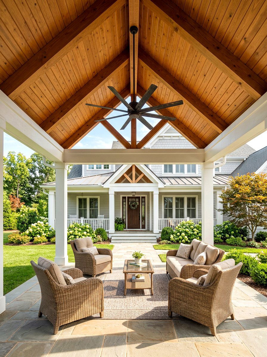 Vaulted Ceiling Front Porch Roof - 30 front porch roof ideas