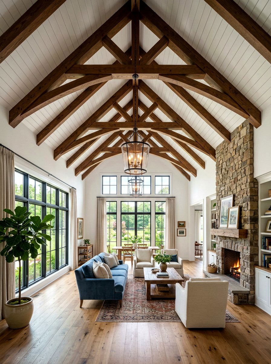 Vaulted Ceiling Keeping Room - 30 keeping room ideas