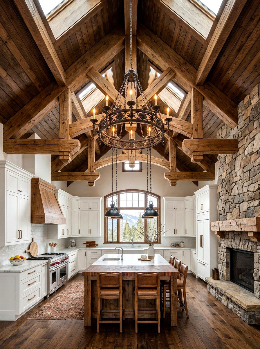Vaulted Ceiling Kitchen - 30 rustic kitchen ideas