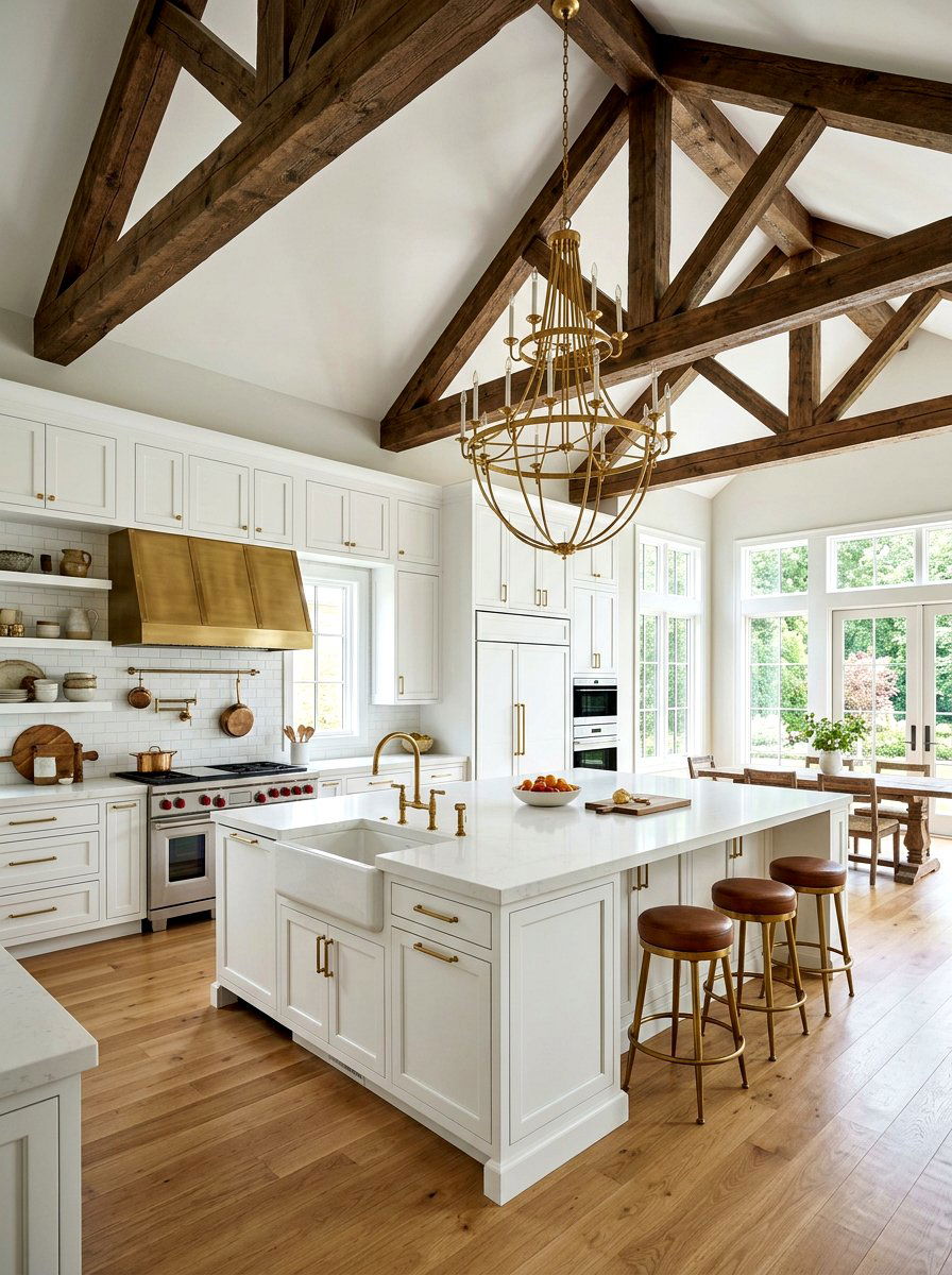 Vaulted Ceiling Kitchen Brass Hardware - 30 brass kitchen hardware ideas