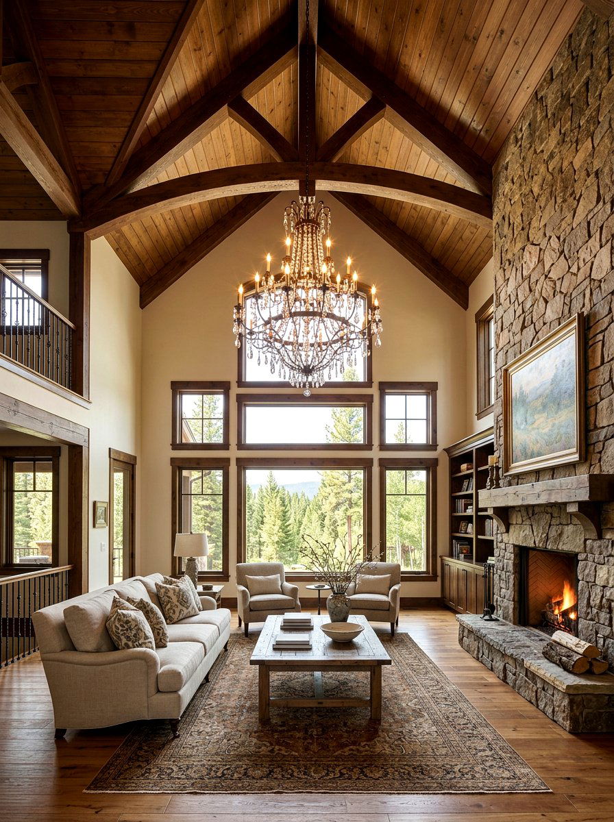 Vaulted Ceiling Lighting - 30 living room lighting ideas