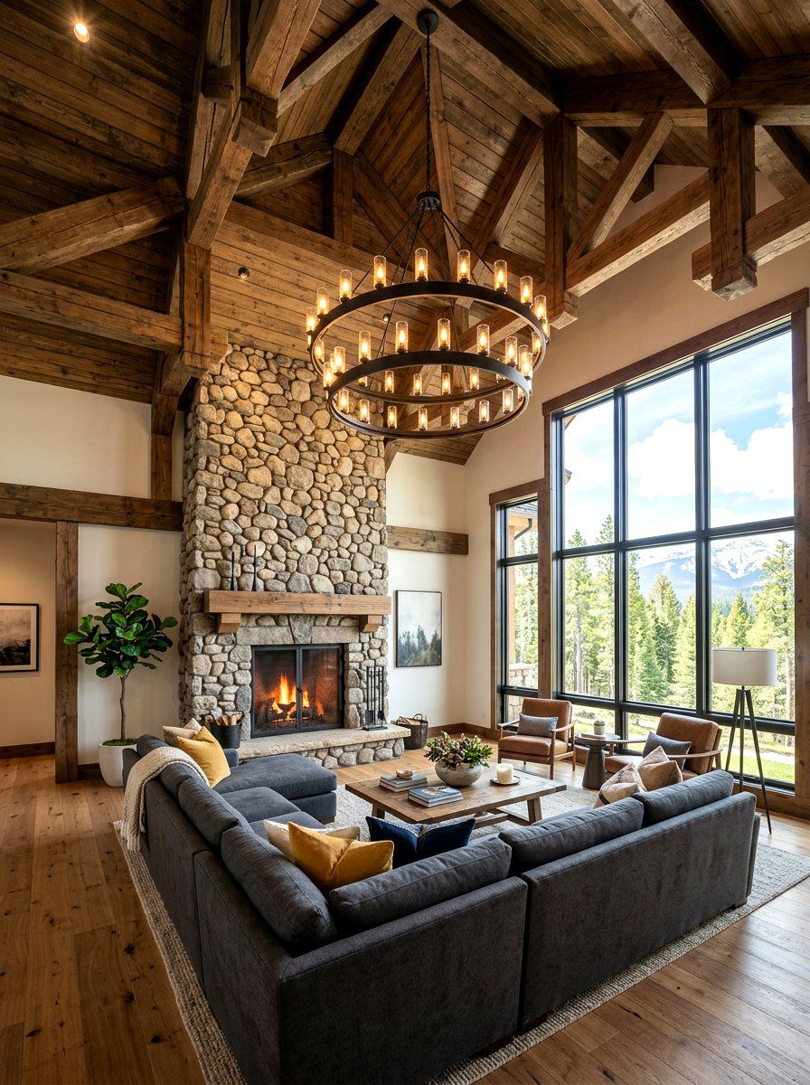 Vaulted Ceiling Living Space - 30 cozy family room ideas