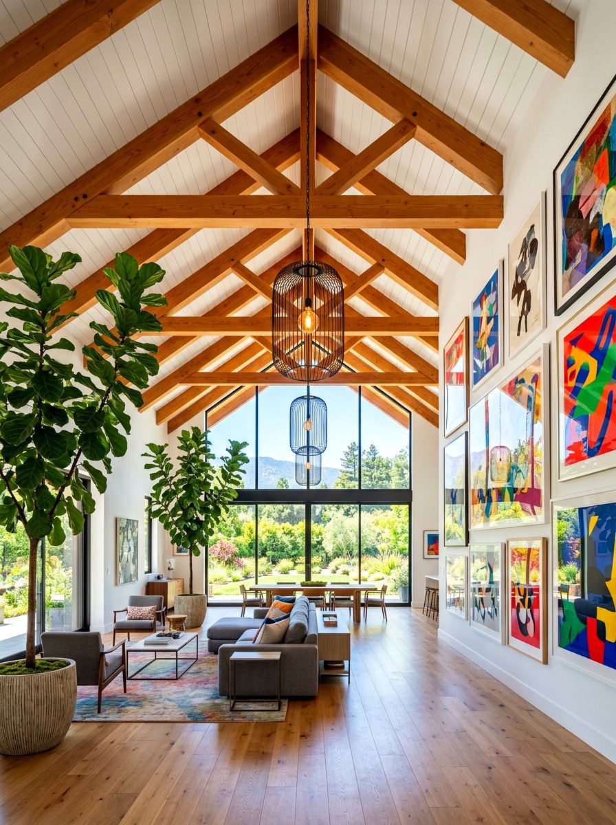 Vaulted Ceiling Open Living Area - 30 open concept living room ideas