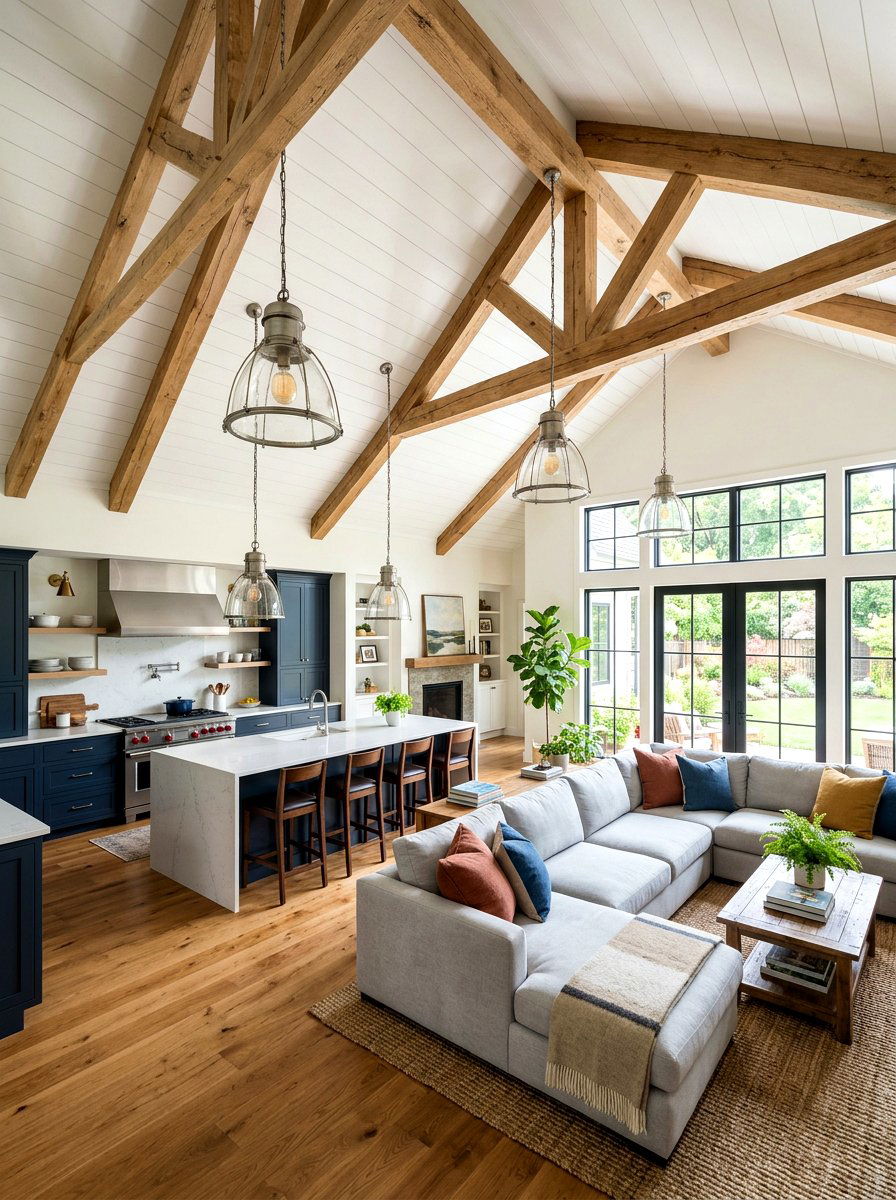Vaulted Ceiling Open Plan - 30 open floor plan ideas