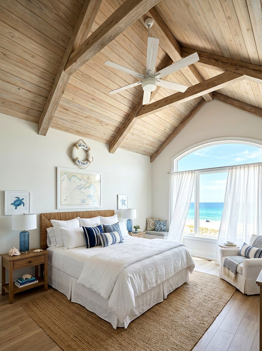 Vaulted Ceiling Planks - 30 bedroom ceiling ideas
