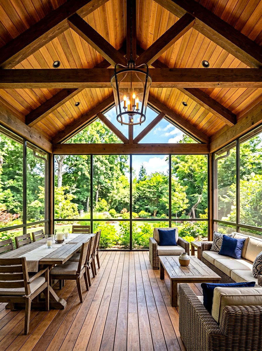 Vaulted Ceiling Screened Porch - 30 screened porch ideas
