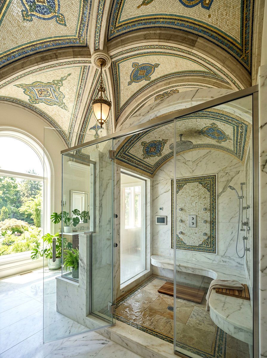 Vaulted Ceiling Steam Shower - 30 steam shower bathroom ideas